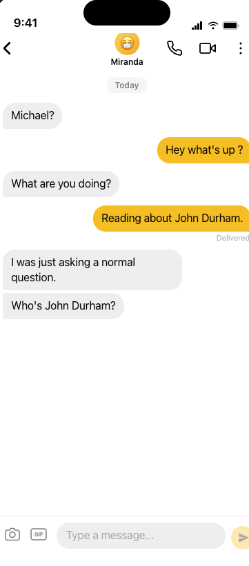 A real Bumble conversation