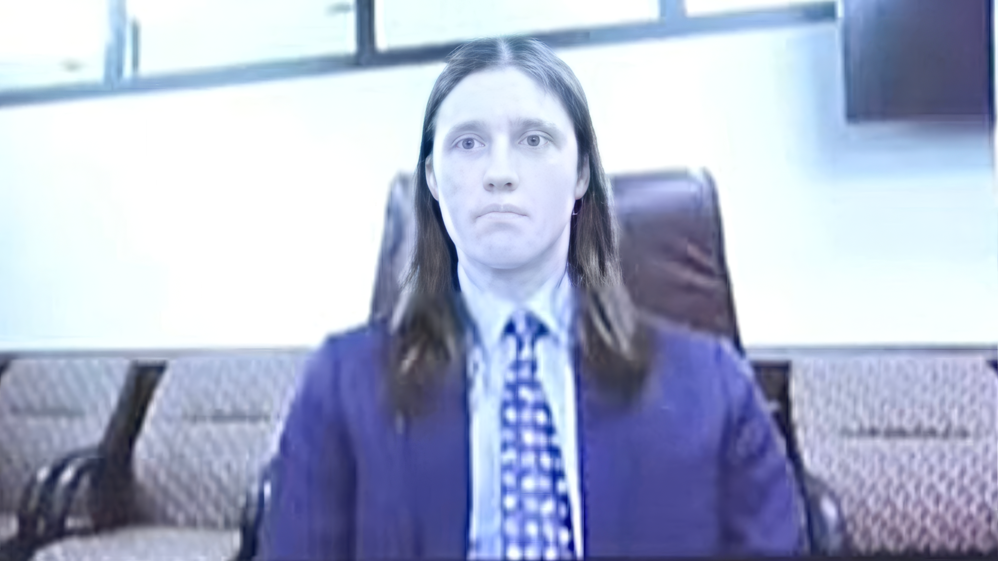 Lance Twiggs appearing via recorded video interview, shown at Tyler Robinson's preliminary hearing
