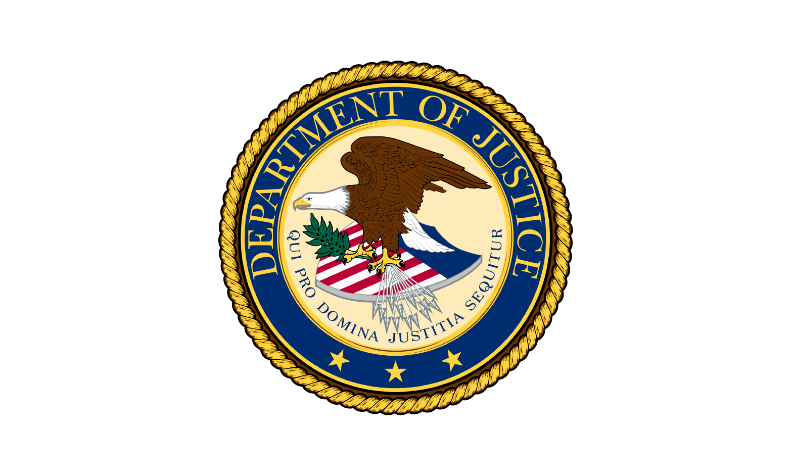 The official seal of the United States Department of Justice