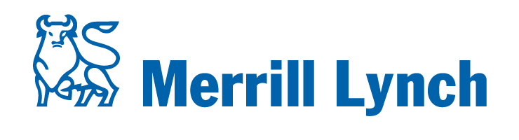 Merrill Lynch logo, a blue bull beside the Merrill Lynch wordmark