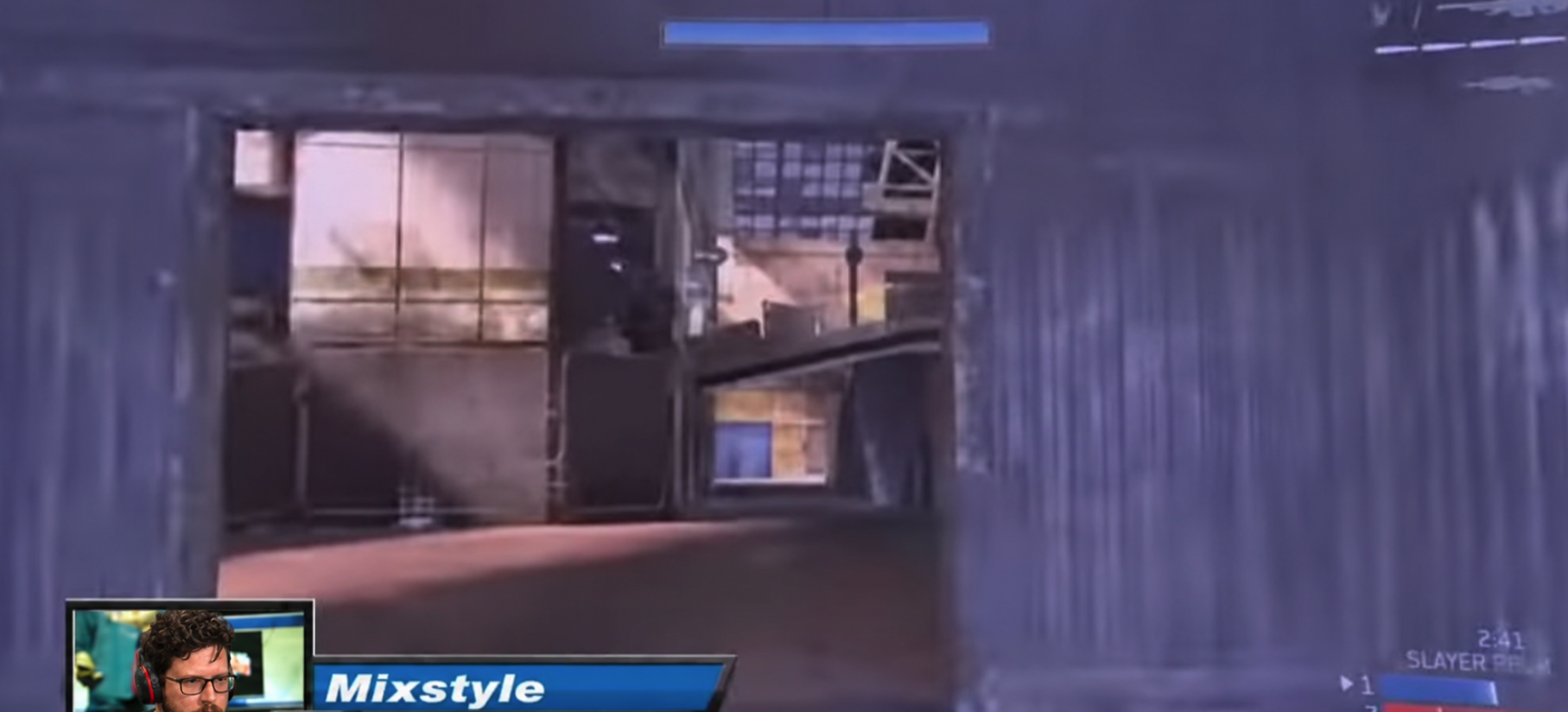 Broadcast footage of Mixstyle mid-round during Slayer, fighting to hold 15th place out of 301 entrants
